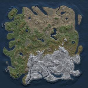 Thumbnail Rust Map: Procedural Map, Size: 4500, Seed: 1718, 16 Monuments