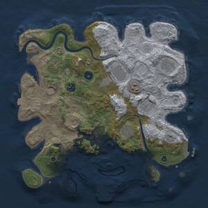 Thumbnail Rust Map: Procedural Map, Size: 3600, Seed: 3003, 15 Monuments