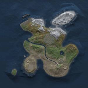 Thumbnail Rust Map: Procedural Map, Size: 2000, Seed: 1870792473, 3 Monuments
