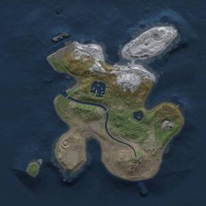 Thumbnail Rust Map: Procedural Map, Size: 2000, Seed: 1870792473, 4 Monuments