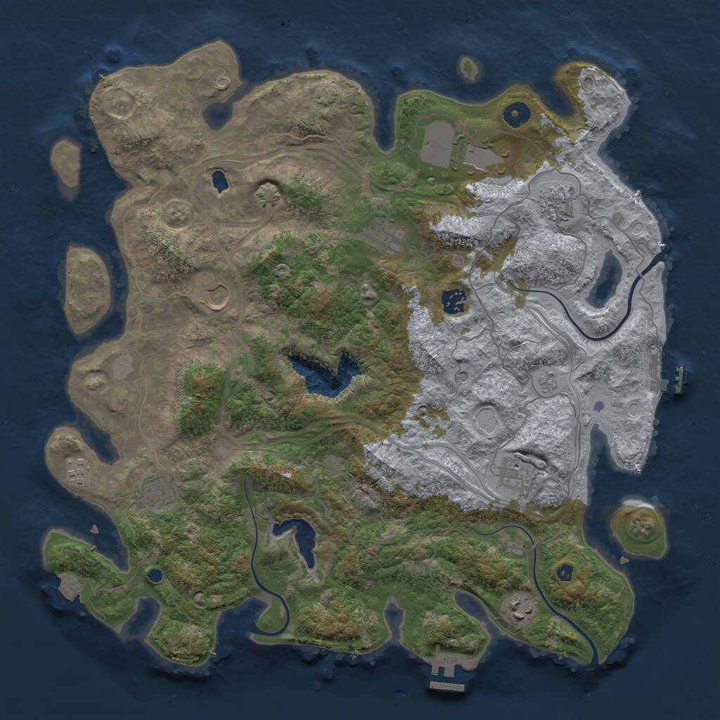 Rust Map: Procedural Map, Size: 4250, Seed: 161258937, 15 Monuments