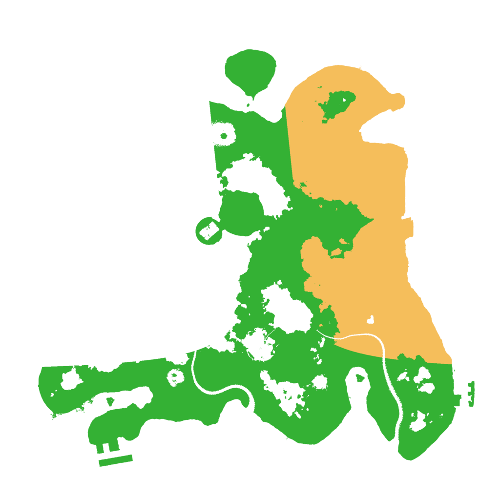 Biome Rust Map: Procedural Map, Size: 3000, Seed: 36672