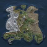 Thumbnail Rust Map: Procedural Map, Size: 3000, Seed: 36672, 11 Monuments