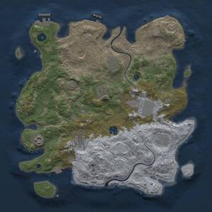 Thumbnail Rust Map: Procedural Map, Size: 3700, Seed: 1935286143, 15 Monuments