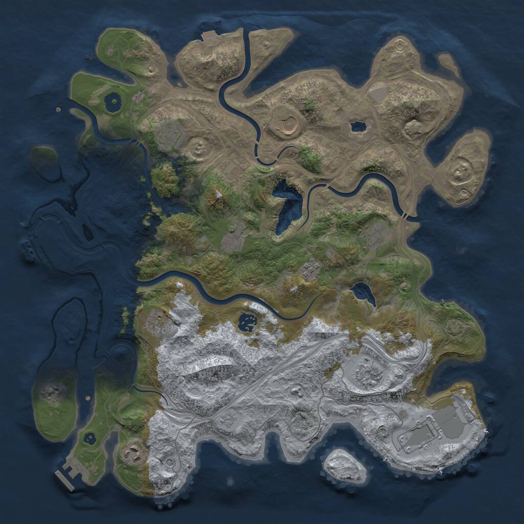 Rust Map: Procedural Map, Size: 4250, Seed: 7042022, 16 Monuments