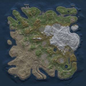 Thumbnail Rust Map: Procedural Map, Size: 3750, Seed: 369600769, 17 Monuments