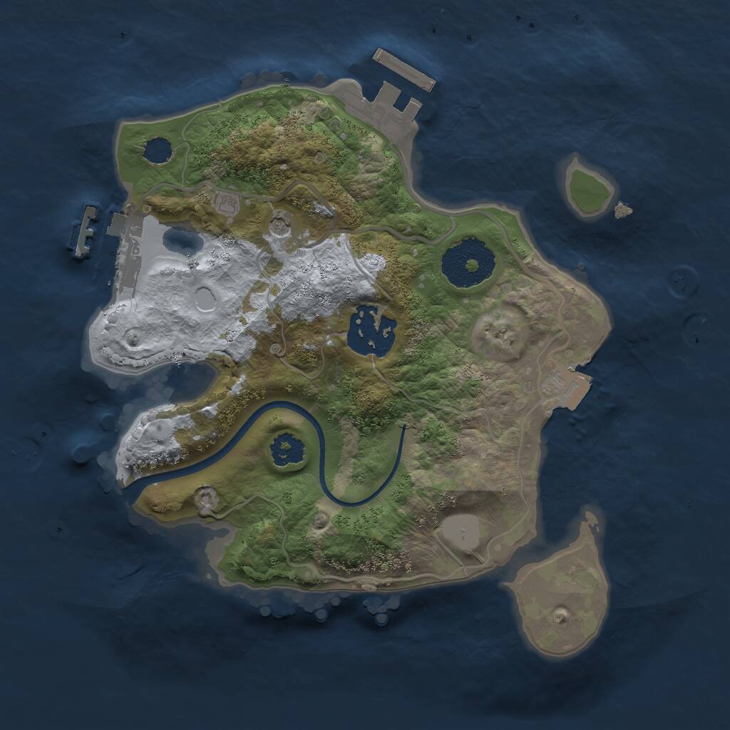 Rust Map: Procedural Map, Size: 2200, Seed: 6, 5 Monuments