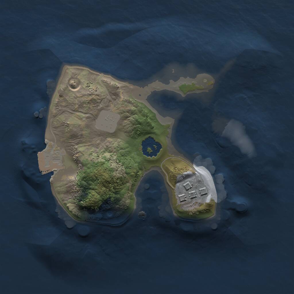 Rust Map: Procedural Map, Size: 1500, Seed: 657424, 2 Monuments