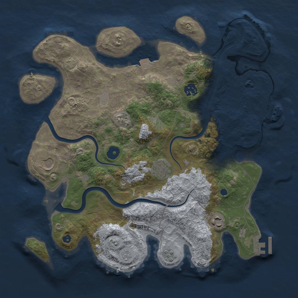 Rust Map: Procedural Map, Size: 3500, Seed: 1770388907, 11 Monuments