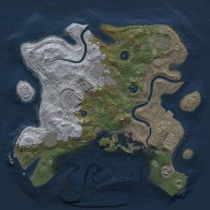 Thumbnail Rust Map: Procedural Map, Size: 3500, Seed: 744561548, 14 Monuments