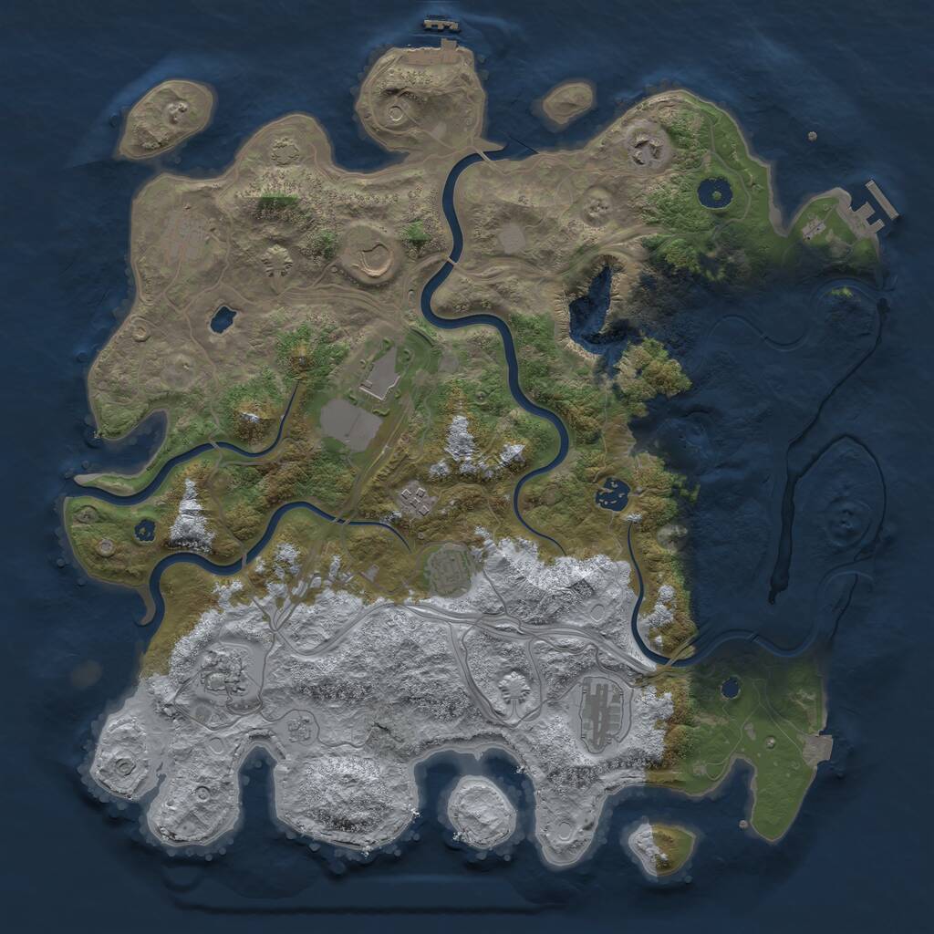 Rust Map: Procedural Map, Size: 4250, Seed: 4404, 15 Monuments