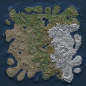 Thumbnail Rust Map: Procedural Map, Size: 4251, Seed: 227415004, 16 Monuments