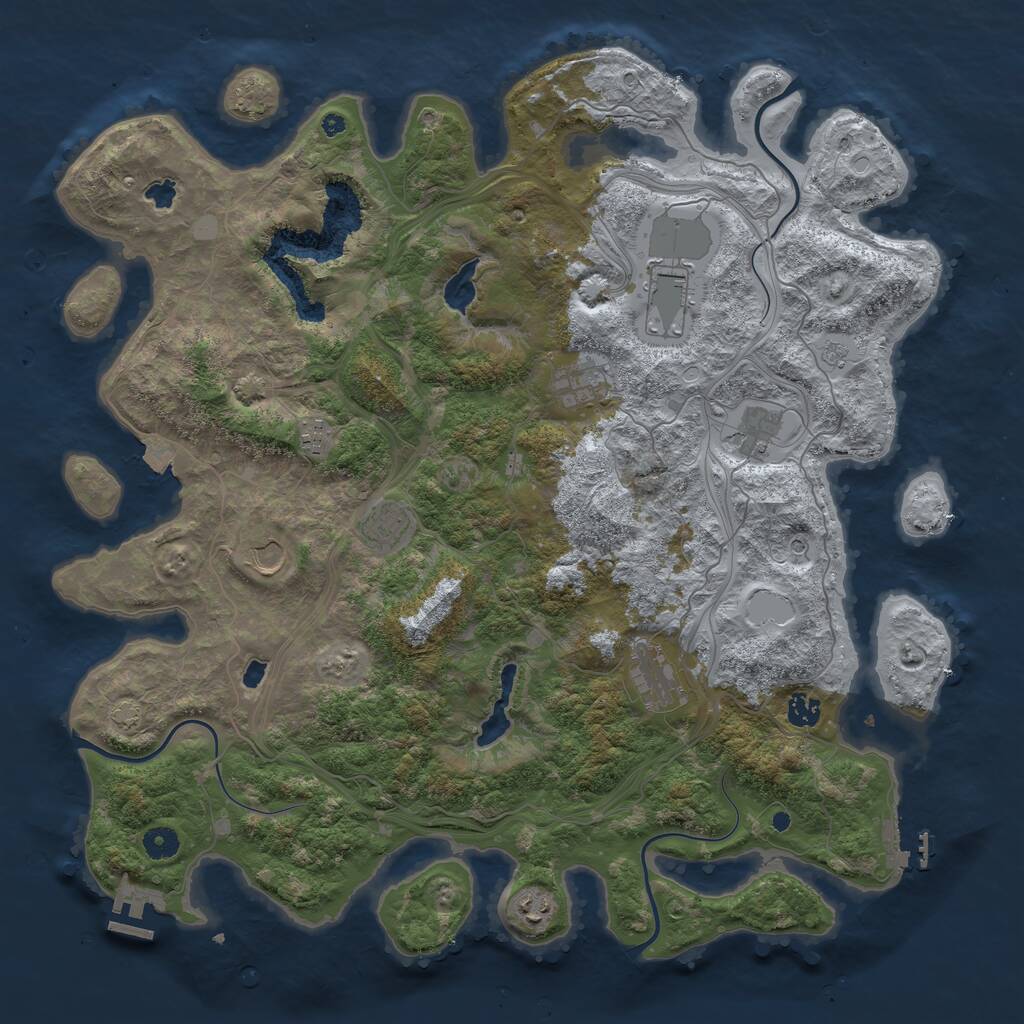 Rust Map: Procedural Map, Size: 4500, Seed: 888030019, 15 Monuments