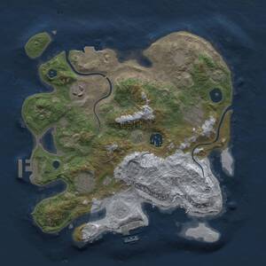 Thumbnail Rust Map: Procedural Map, Size: 3000, Seed: 1701053285, 10 Monuments