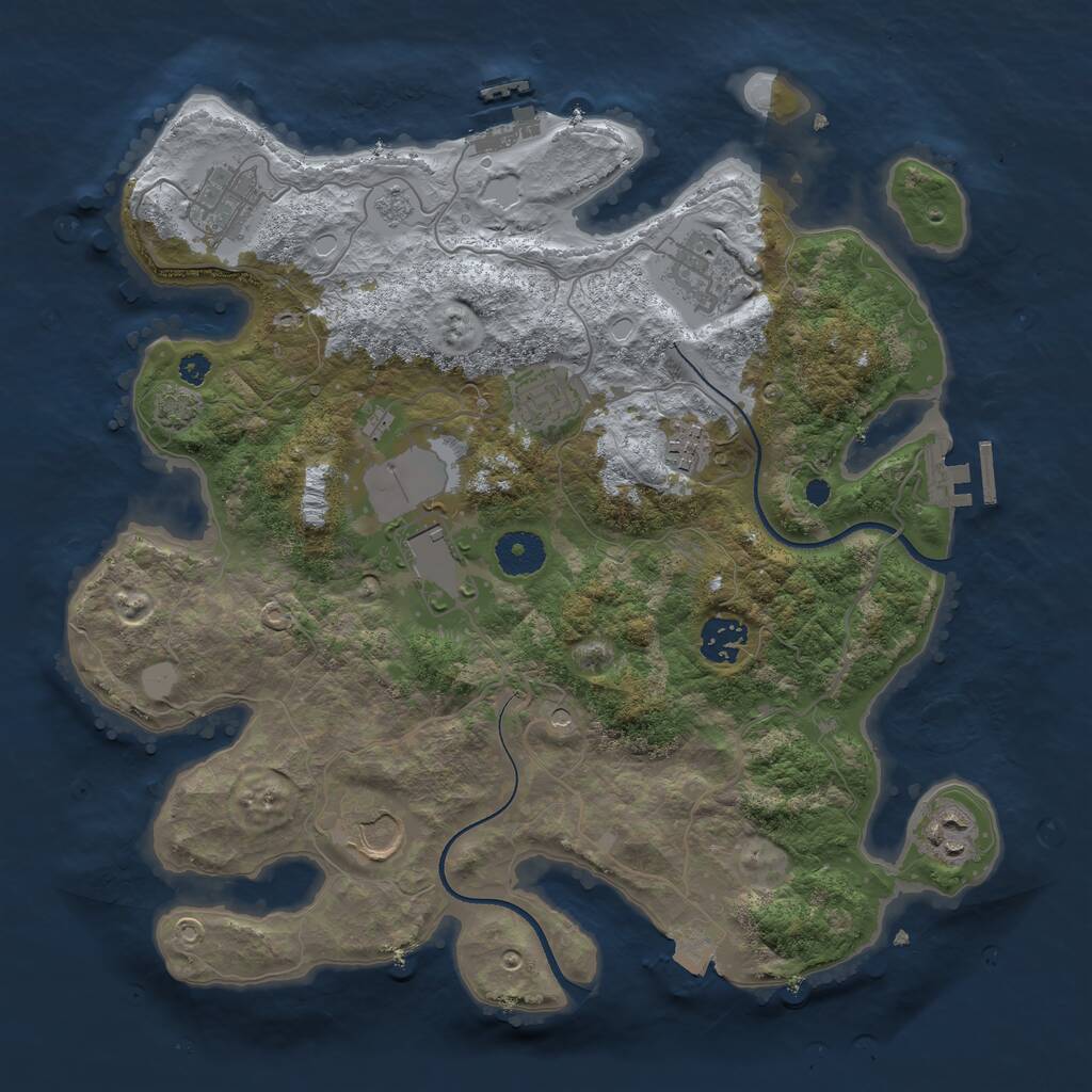 Procedural Map :: Rust Map :: Just-Wiped