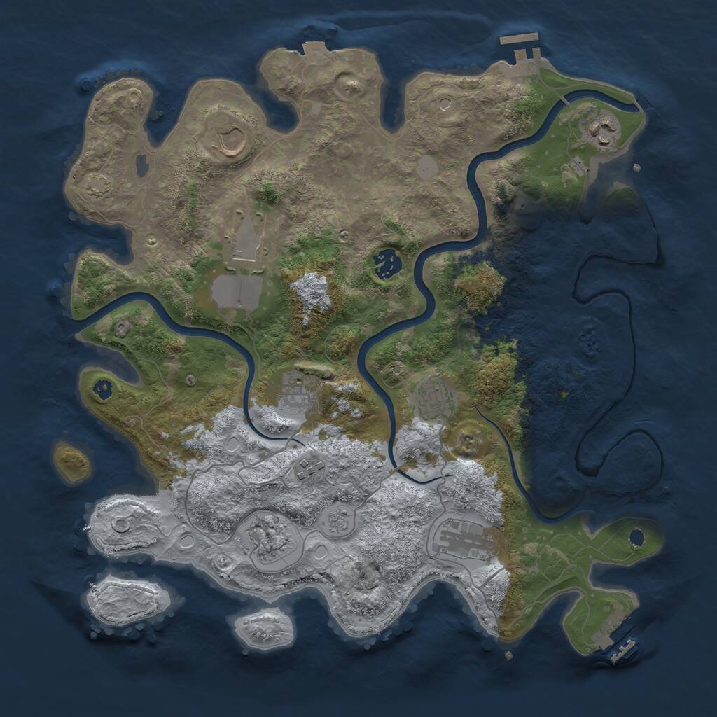 Rust Map: Procedural Map, Size: 3750, Seed: 1748198790, 15 Monuments