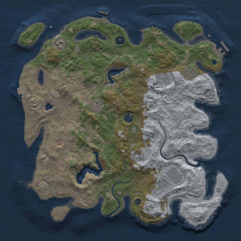 Rust Map: Procedural Map, Size: 4000, Seed: 56175234, 15 Monuments