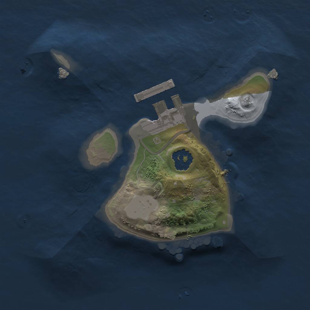 Rust Map: Procedural Map, Size: 1500, Seed: 1375254850, 2 Monuments