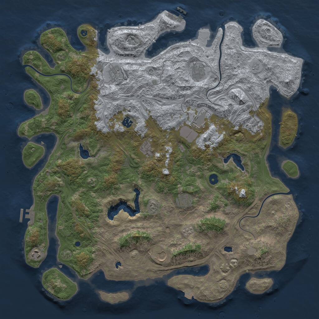 Rust Map: Procedural Map, Size: 4750, Seed: 198971, 16 Monuments