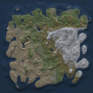 Thumbnail Rust Map: Procedural Map, Size: 4250, Seed: 965121511, 16 Monuments