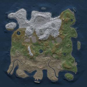 Thumbnail Rust Map: Procedural Map, Size: 3500, Seed: 917168070, 13 Monuments