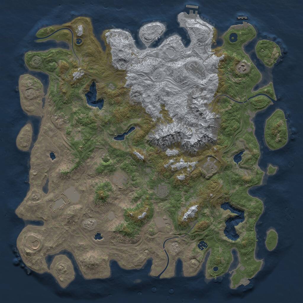 Rust Map: Procedural Map, Size: 5000, Seed: 172049148, 17 Monuments