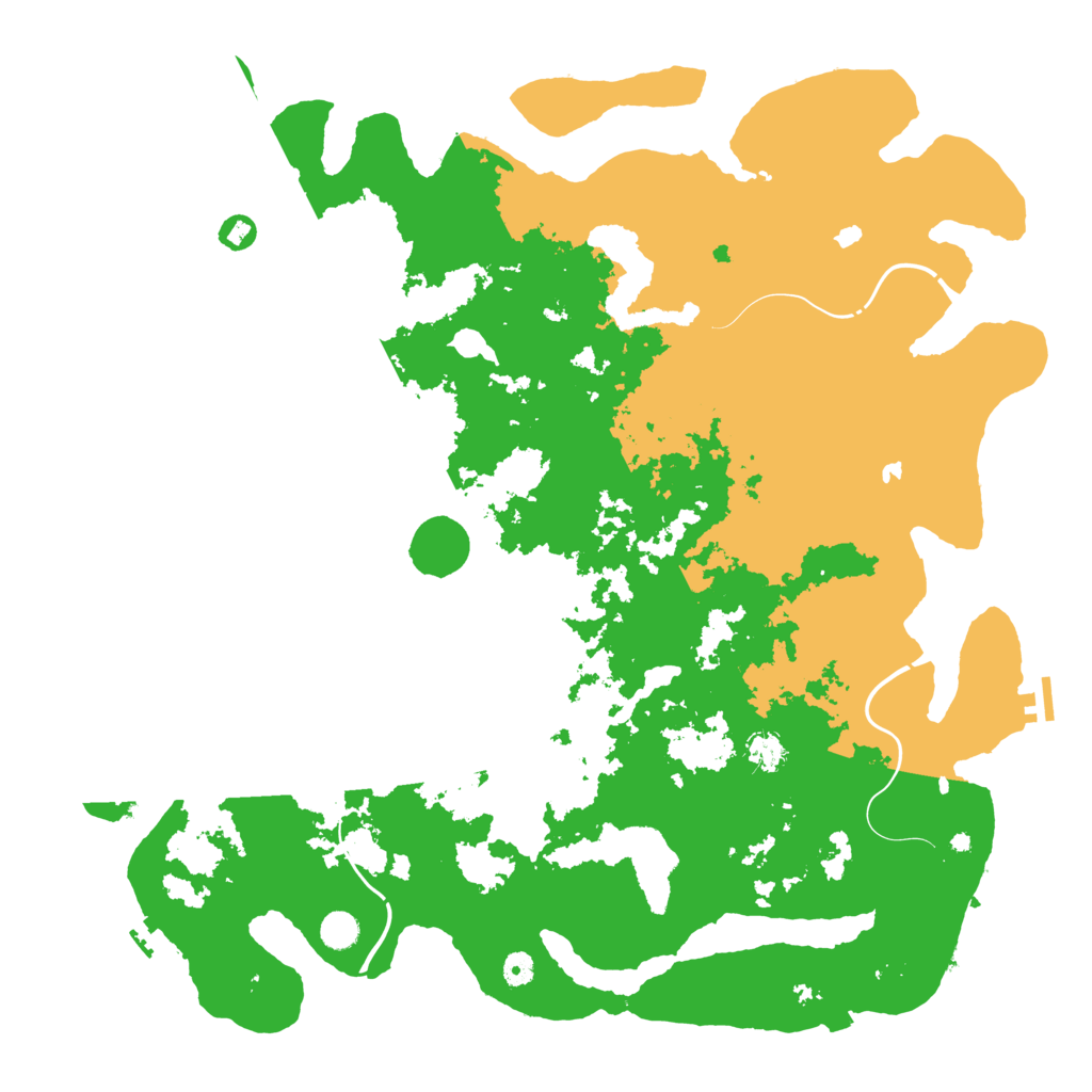 Biome Rust Map: Procedural Map, Size: 5000, Seed: 55543