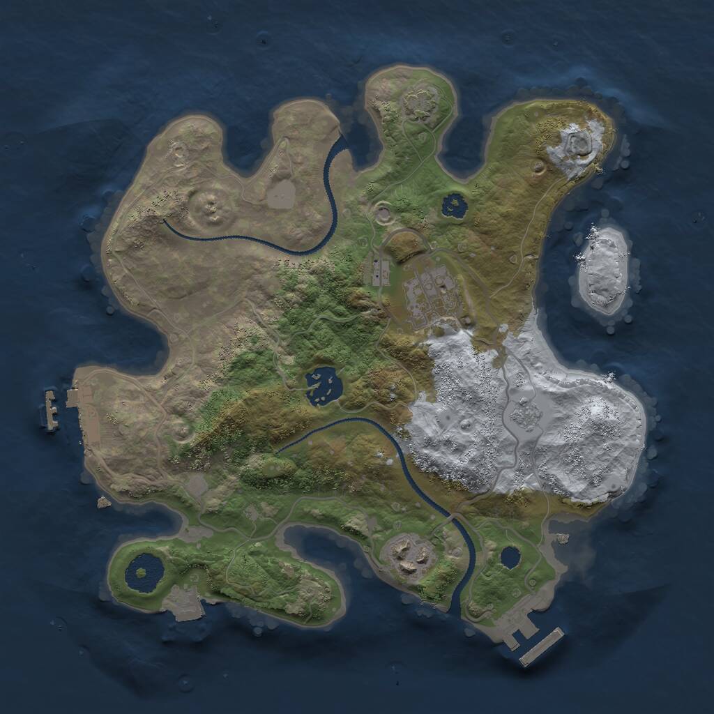 Rust Map: Procedural Map, Size: 2800, Seed: 56874347, 8 Monuments