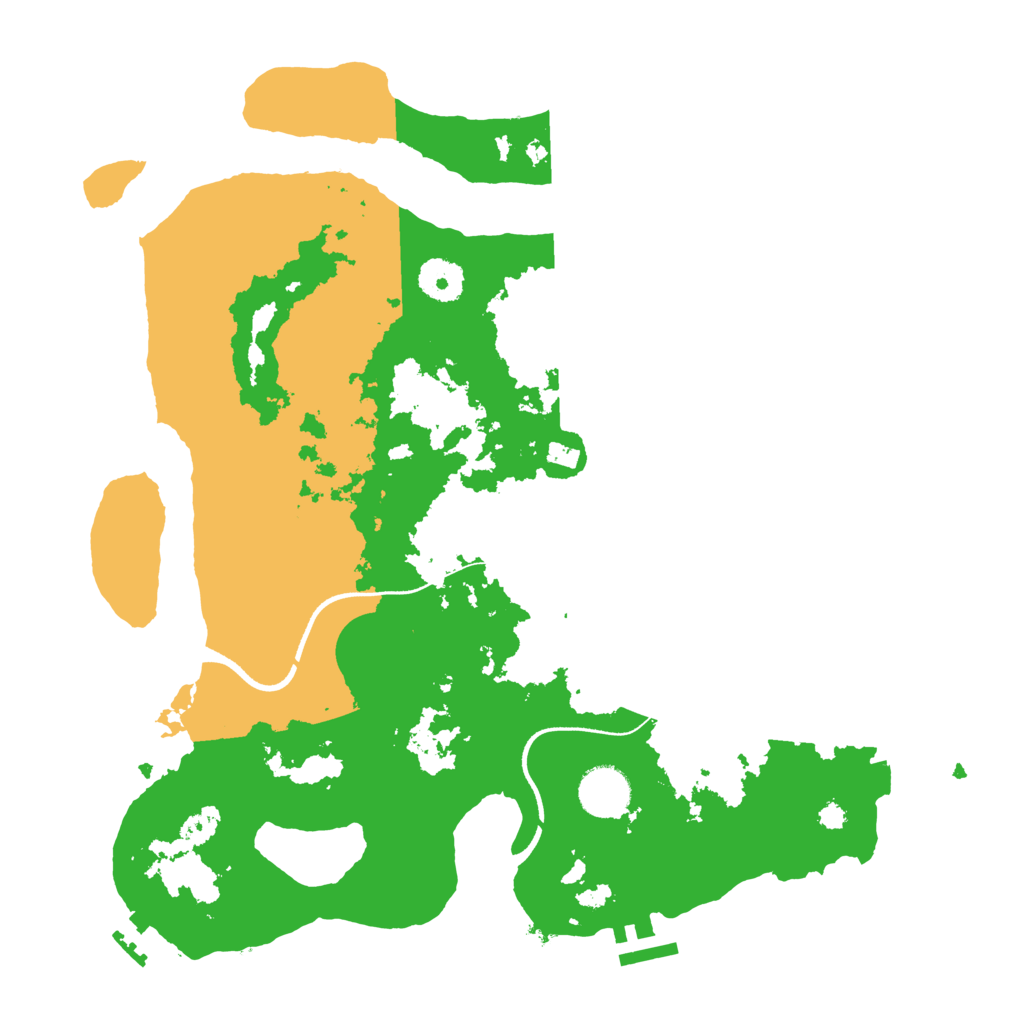 Biome Rust Map: Procedural Map, Size: 3500, Seed: 1767215537