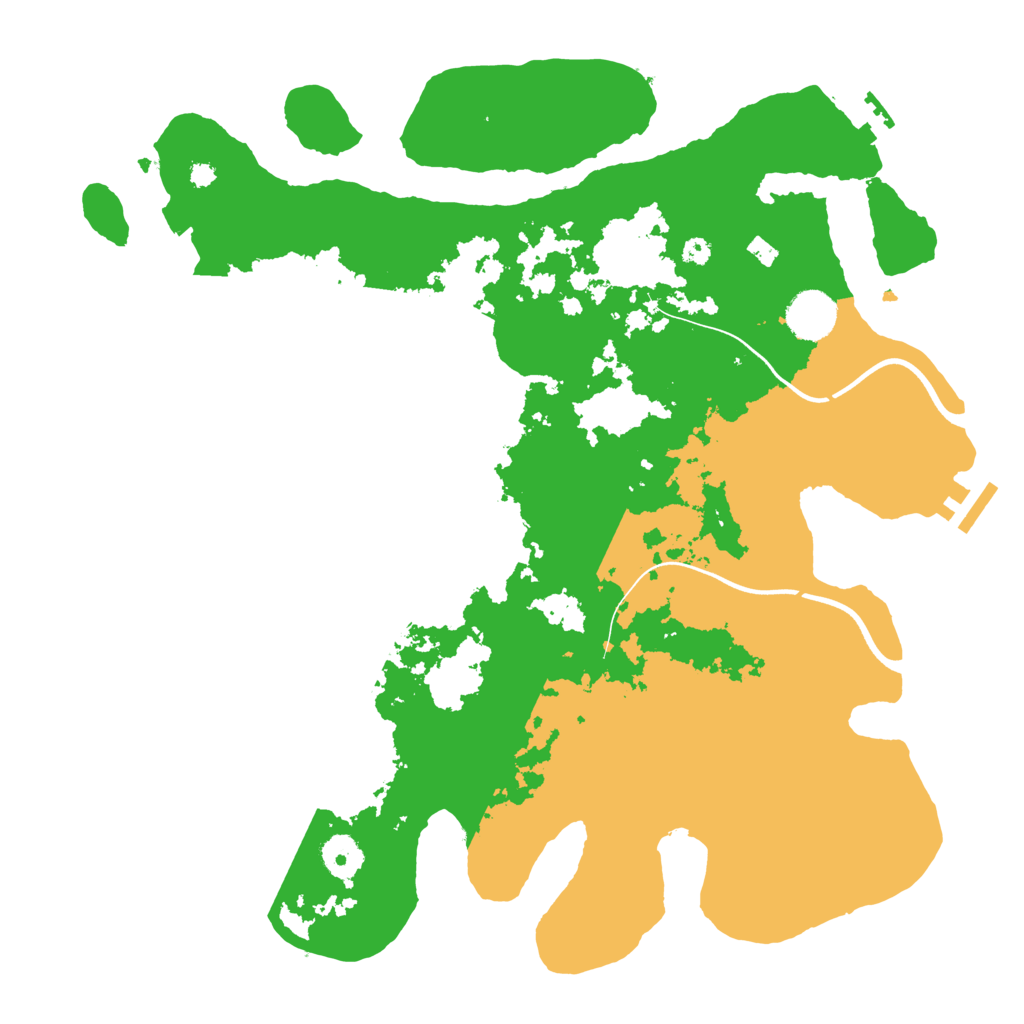 Biome Rust Map: Procedural Map, Size: 3699, Seed: 932961114