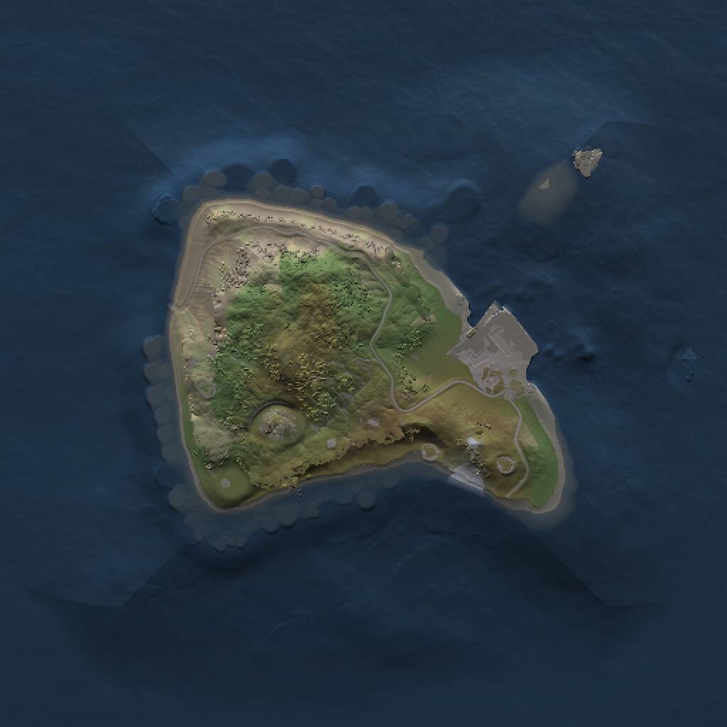 Rust Map: Procedural Map, Size: 1300, Seed: 1696865519, 1 Monuments