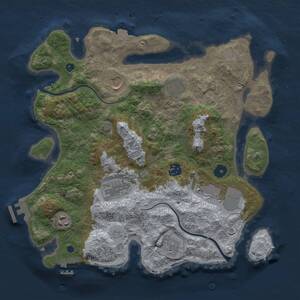 Thumbnail Rust Map: Procedural Map, Size: 3500, Seed: 2002522409, 12 Monuments