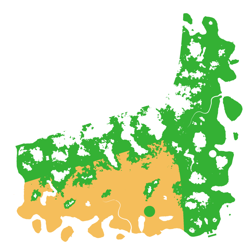 Biome Rust Map: Procedural Map, Size: 6000, Seed: 25605964
