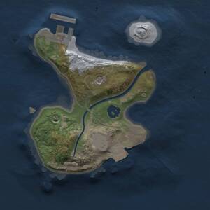 Thumbnail Rust Map: Procedural Map, Size: 1650, Seed: 1993597158, 3 Monuments