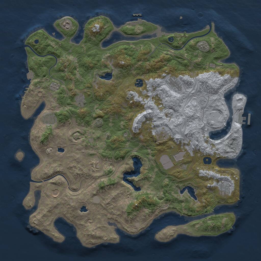 Rust Map: Procedural Map, Size: 4713, Seed: 809331, 17 Monuments