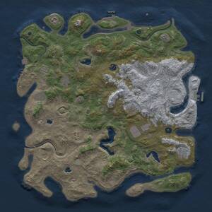 Thumbnail Rust Map: Procedural Map, Size: 4713, Seed: 809331, 17 Monuments