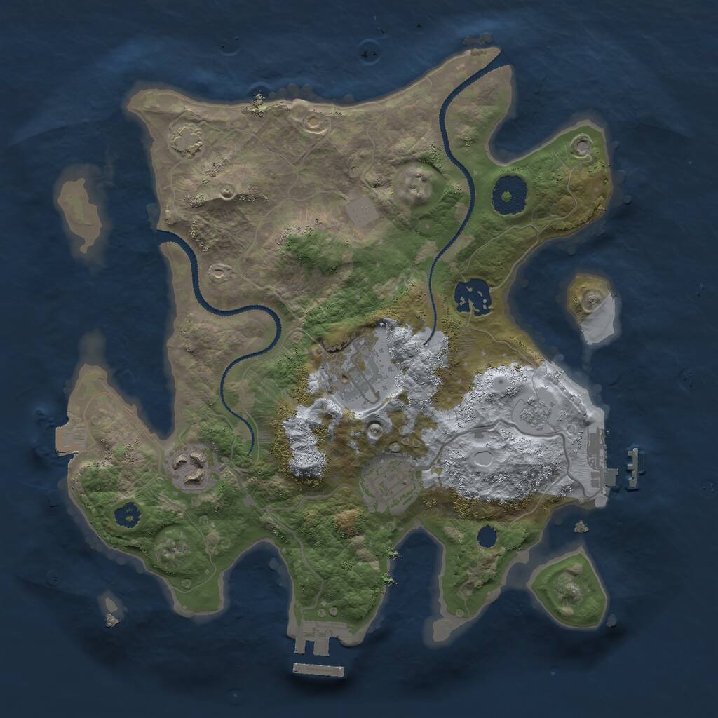 Rust Map: Procedural Map, Size: 2850, Seed: 1777866082, 9 Monuments