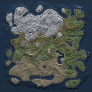 Thumbnail Rust Map: Procedural Map, Size: 4250, Seed: 586448653, 15 Monuments