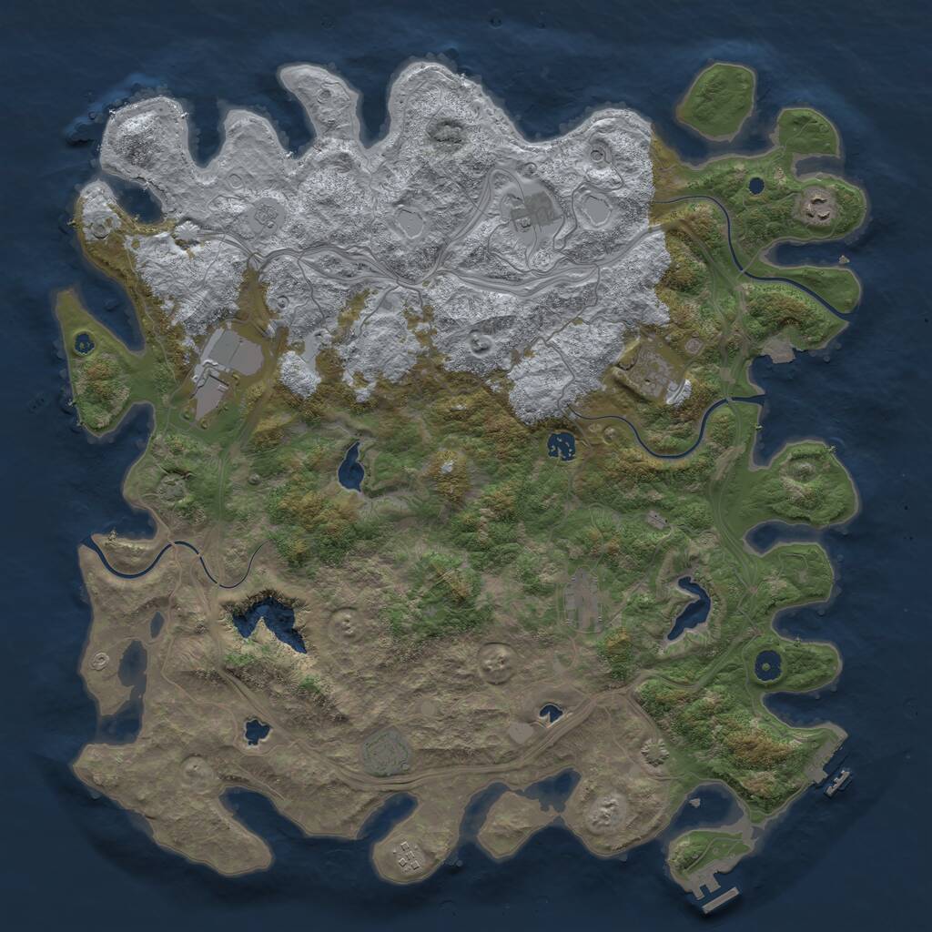 Rust Map: Procedural Map, Size: 4800, Seed: 321154791, 15 Monuments