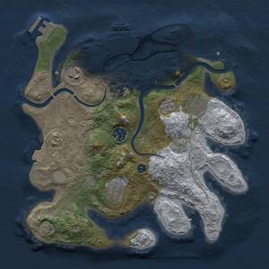 Thumbnail Rust Map: Procedural Map, Size: 3000, Seed: 1401100988, 11 Monuments