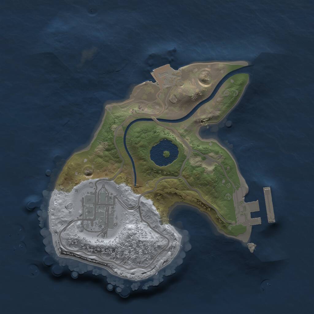 Rust Map: Procedural Map, Size: 1769, Seed: 2147483647, 3 Monuments