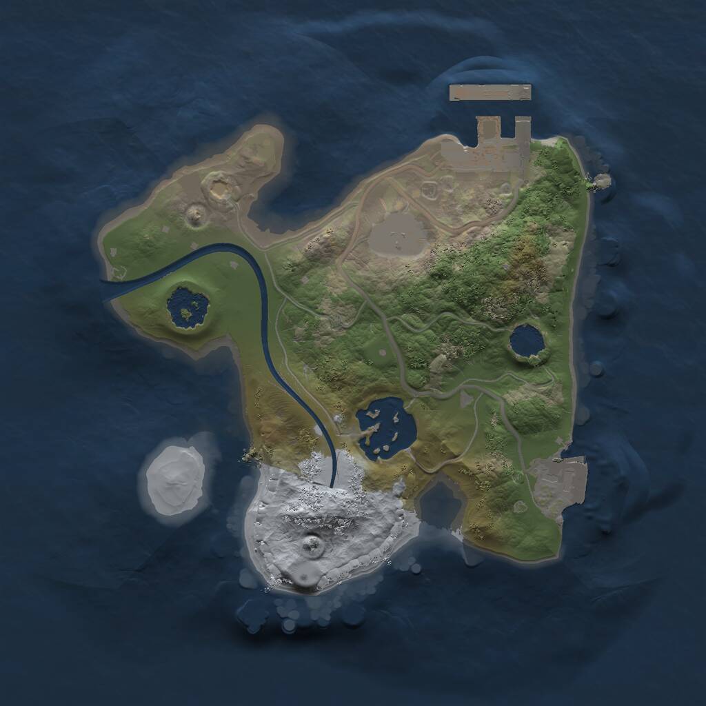 Rust Map: Procedural Map, Size: 1750, Seed: 7, 3 Monuments