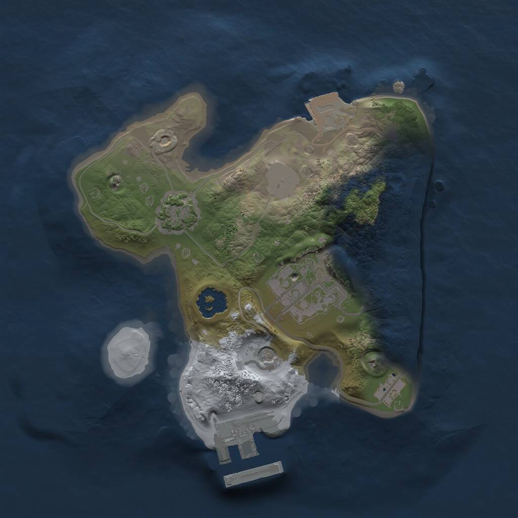Rust Map: Procedural Map, Size: 1750, Seed: 7, 5 Monuments