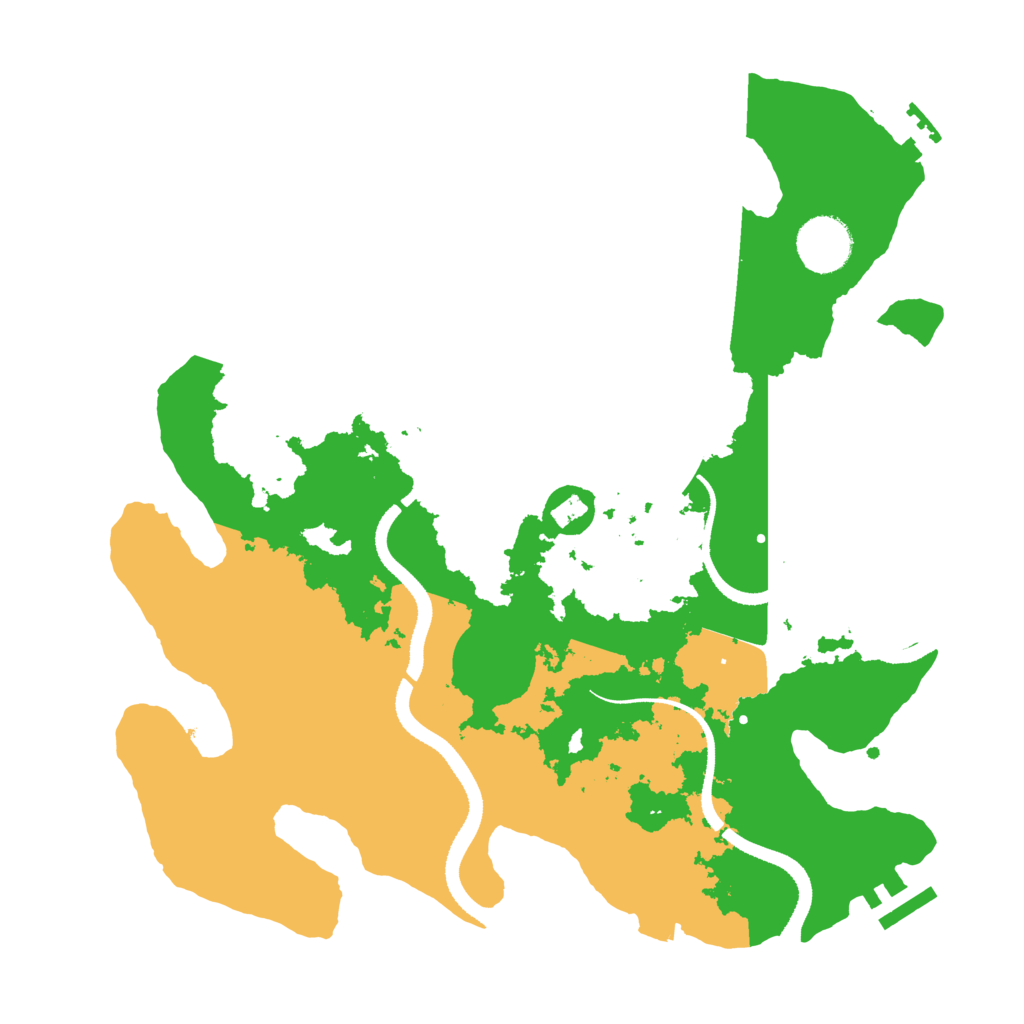 Biome Rust Map: Procedural Map, Size: 3300, Seed: 1991252073