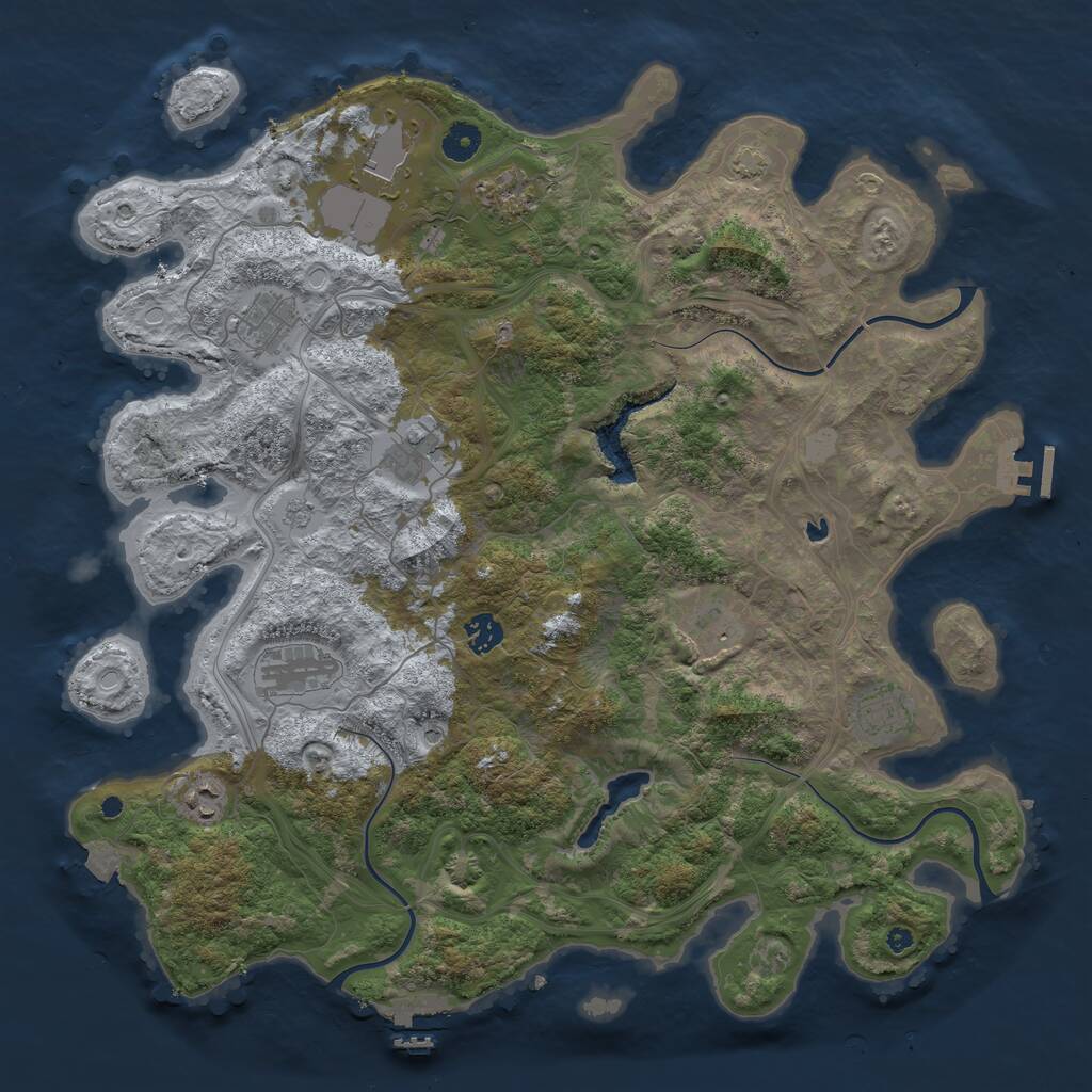 Rust Map: Procedural Map, Size: 4250, Seed: 1516064928, 15 Monuments