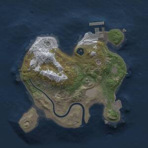 Thumbnail Rust Map: Procedural Map, Size: 2000, Seed: 11124, 3 Monuments