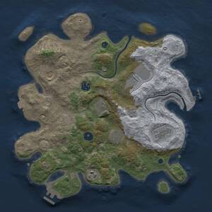 Thumbnail Rust Map: Procedural Map, Size: 3500, Seed: 1763240106, 14 Monuments