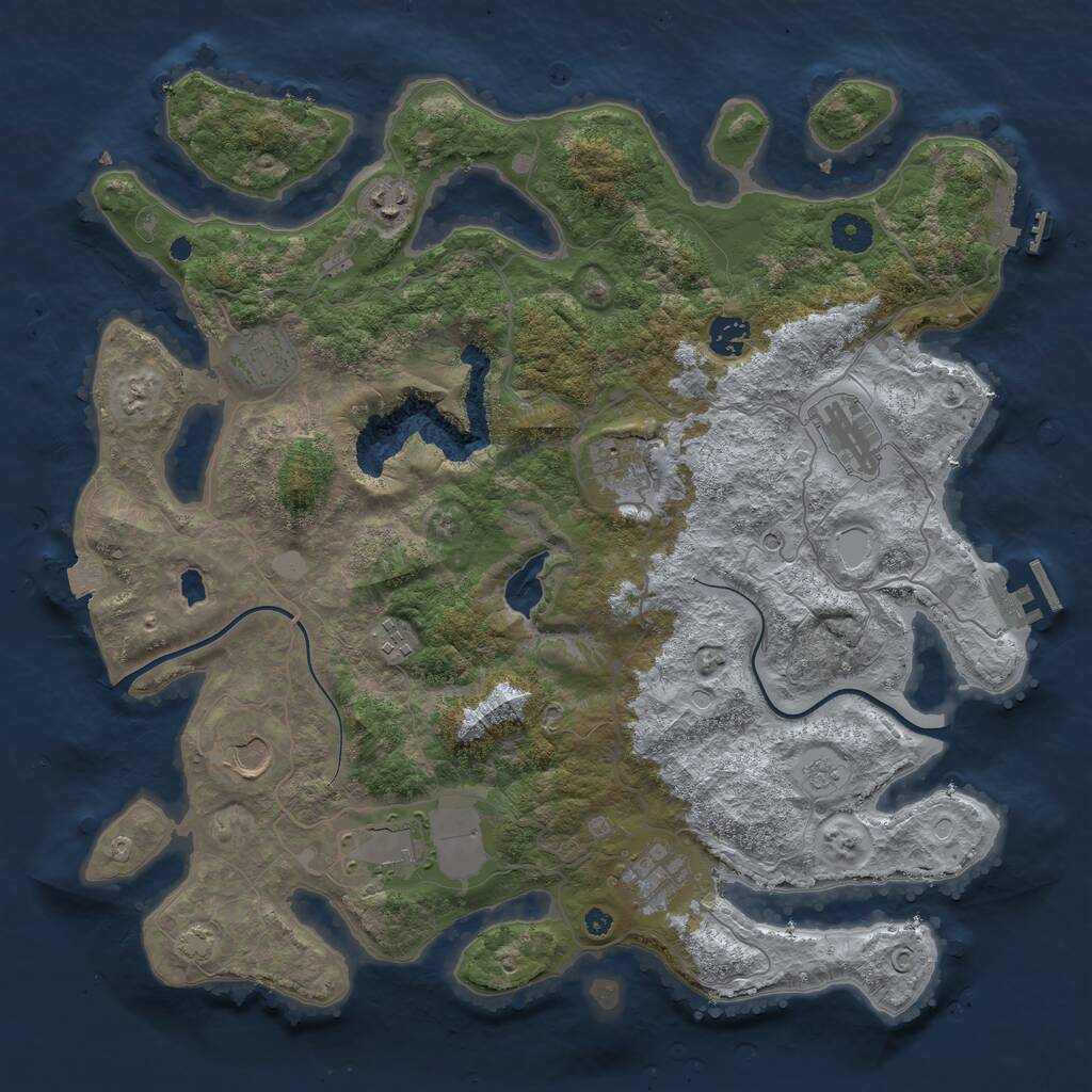 Rust Map: Procedural Map, Size: 4000, Seed: 753788, 15 Monuments