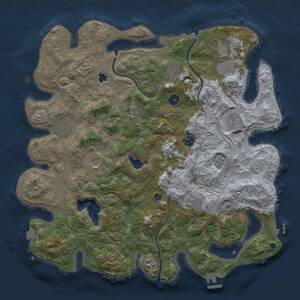 Thumbnail Rust Map: Procedural Map, Size: 4257, Seed: 186520011, 16 Monuments