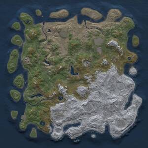 Thumbnail Rust Map: Procedural Map, Size: 4500, Seed: 932951842, 14 Monuments